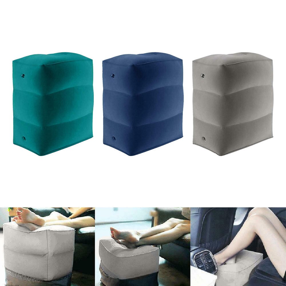 Adjustable Travel Pillow PVC Inflatable Foot Pad Airplane Car Bus Footrest Pillow Kids Flight Sleeping Resting Pillow