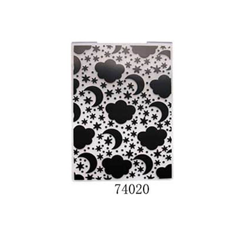1Pcs Making Paper Cards DIY Photo Album Multifunction Embossing Folder Template Embossing Plastic Wedding Decoration: 74020 cloud star