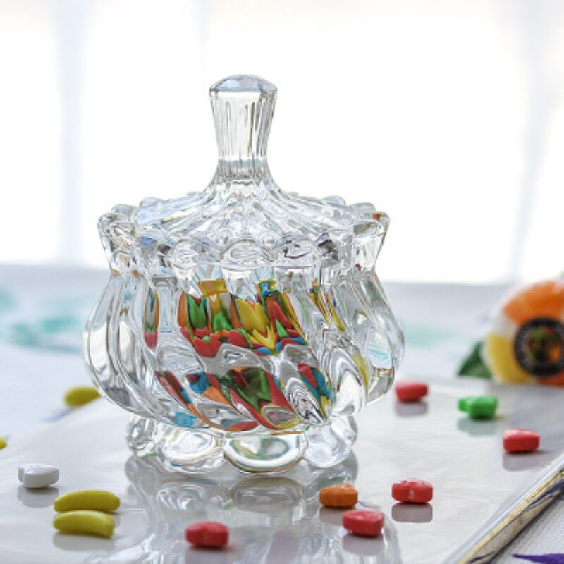 Glazen Pot Transparant Snoep Snack Jar Crystal Opslag Jar Gedroogde Thee Cilinder Keuken Opslag Container Bruiloft Decoratie Fles