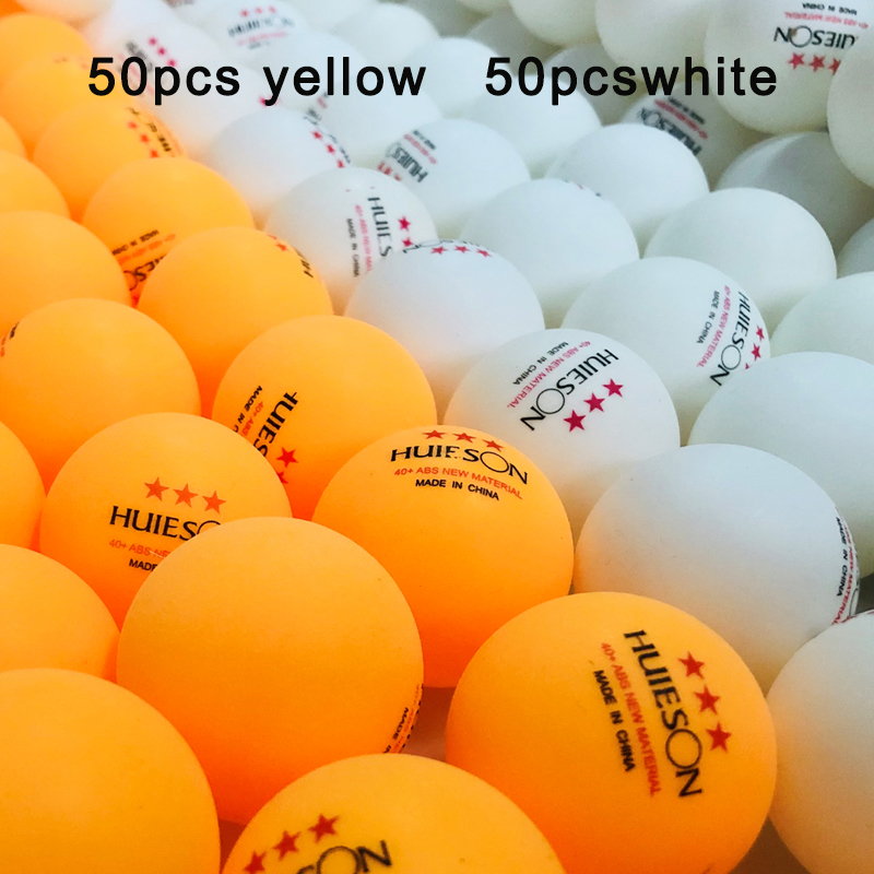 Huieson 30/100 stk 3 stjerne 40mm 2.8g bordtennisbolde ping pong bolde til kamp materiale abs plast bord trænings bolde: 50y 50w