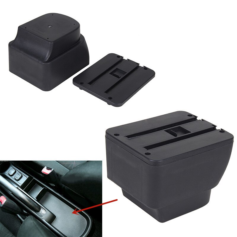 Armrest Box for Mazda 2 Leather Arm Rest Center Console Storage USB Car Accessory: Base Only