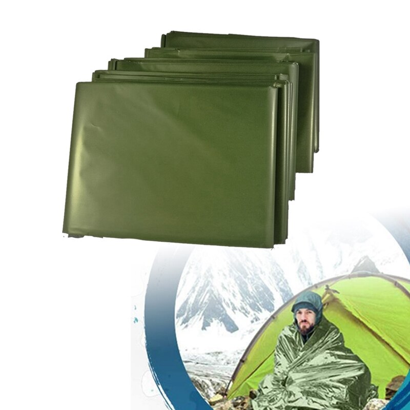 4Pack Emergency Blanket Ultra Light Reusable Emergency Mylar Thermal Blanket for Outdoors Camping Hiking Survival
