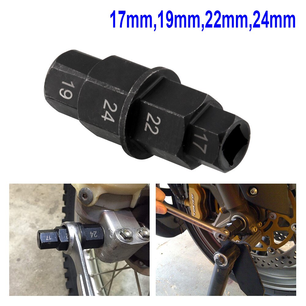 Verktøy for fjerning av metallspindel for honda/kawasaki/suzuki motorsykkel 17/19/22/24mm