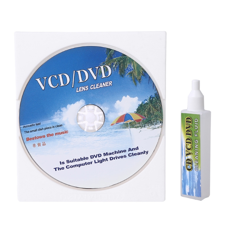 Universal Vedio Cleaning Supplies Lens Clean Disc Kit for Record Player DVD Disc Dust Dirt Removal Fluid 95AF