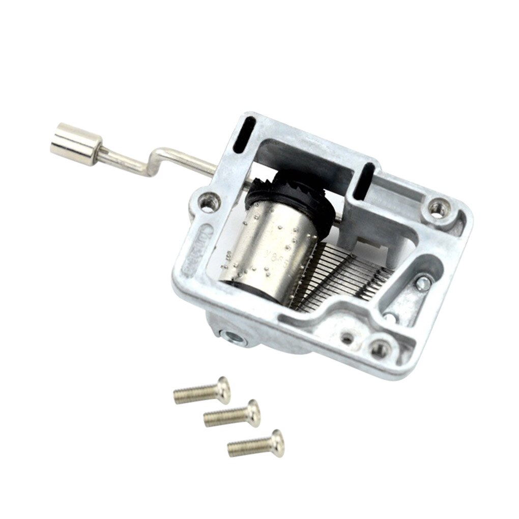 18-tones Music Box Mini Hand Cranking Metal Mechanical Musical Movement DIY Music Box Crafting Parts
