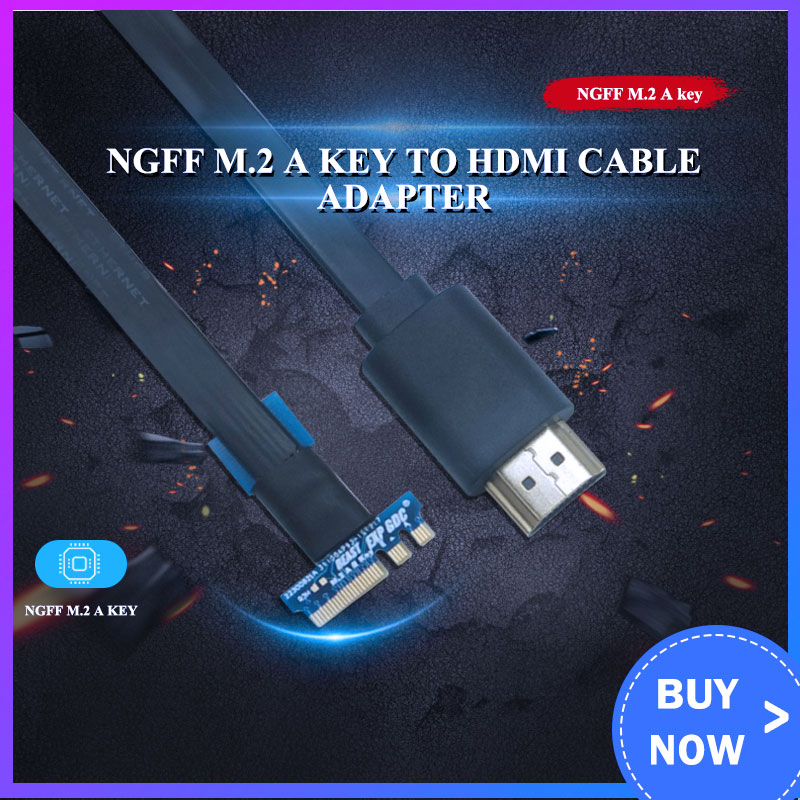 Ngff m.2 uma chave para adaptador de cabo hdmi para mini pci-e versão exp gdc adaptador de placa gráfica para portátil