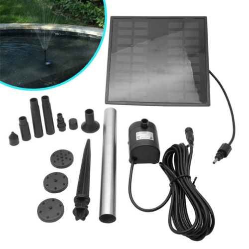 150mm Solar Panel Powered Water Feature Pump Garden Pool Pond Aquarium Fountain Universal