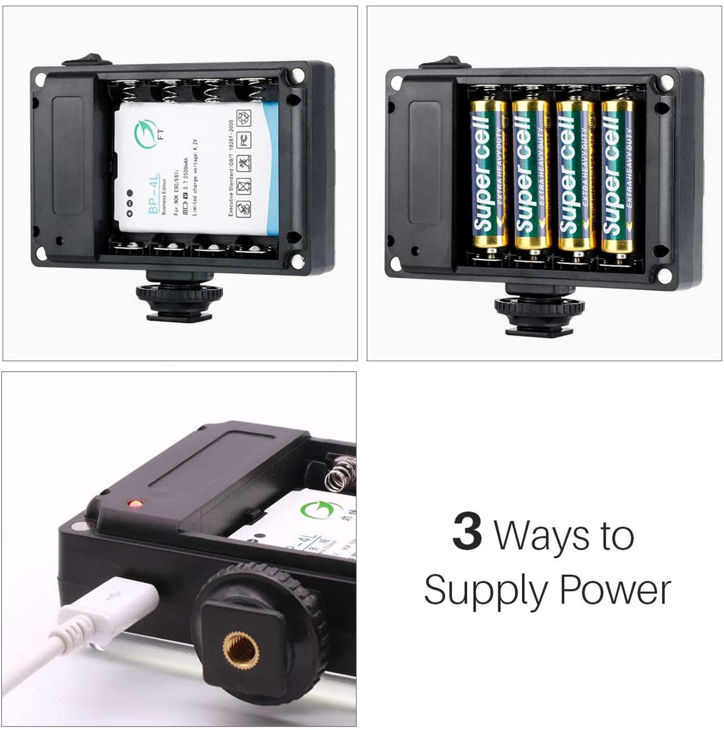 Ulanzi 96 DSLR video portato Luce Della Macchina Fotografica foto studio di Illuminazione caldo scarpa portato Vlog Luce di Riempimento Lampada per Smartphone DSLR SLR telecamera