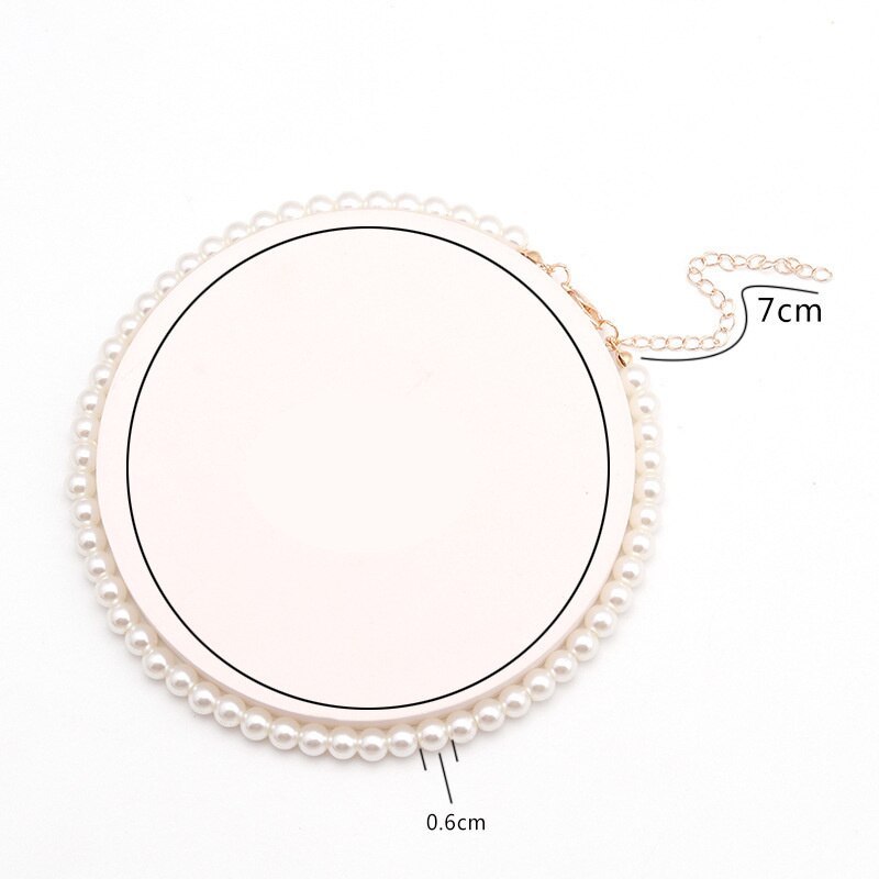 Moda sztuczna Pearl Choker naszyjnik kobiety Handmade Classic Strand korale naszyjnik dla damska biżuteria na prezent: 6mm / 50cm