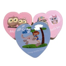 Fallen Tooth Box Storage English Spanish Text Baby Boy Girl Wood Case Save Milk Teeth Collection Organizer Holder