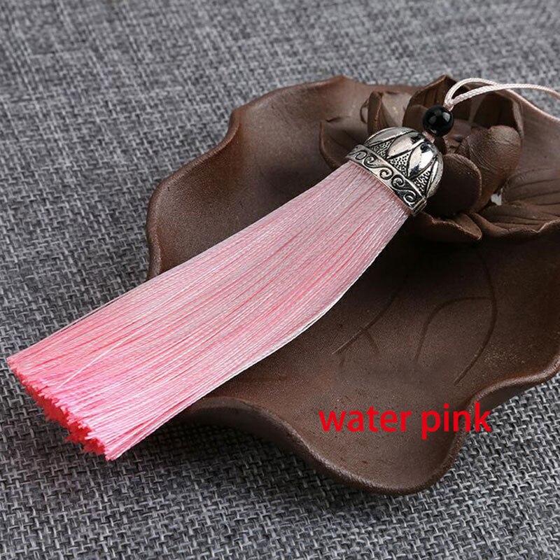12pcs/lot 8cm Gradient color tassels silk fringe sewing bangs tassel trim decorative key tassels for curtains home decoration