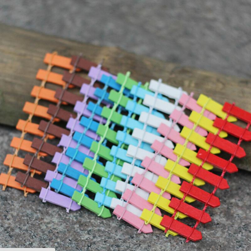 2PCS Garden Decoration Mini World Micro Landscape Ornaments DIY Simulation Flexible Flower Fence