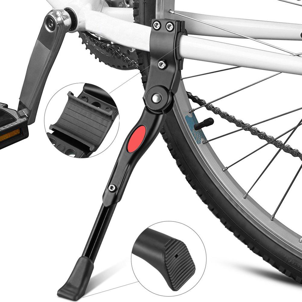 Einstellbar MTB Road Fahrrad Ständer Parkplatz Rack Side Kick Ständer (Schwarz)