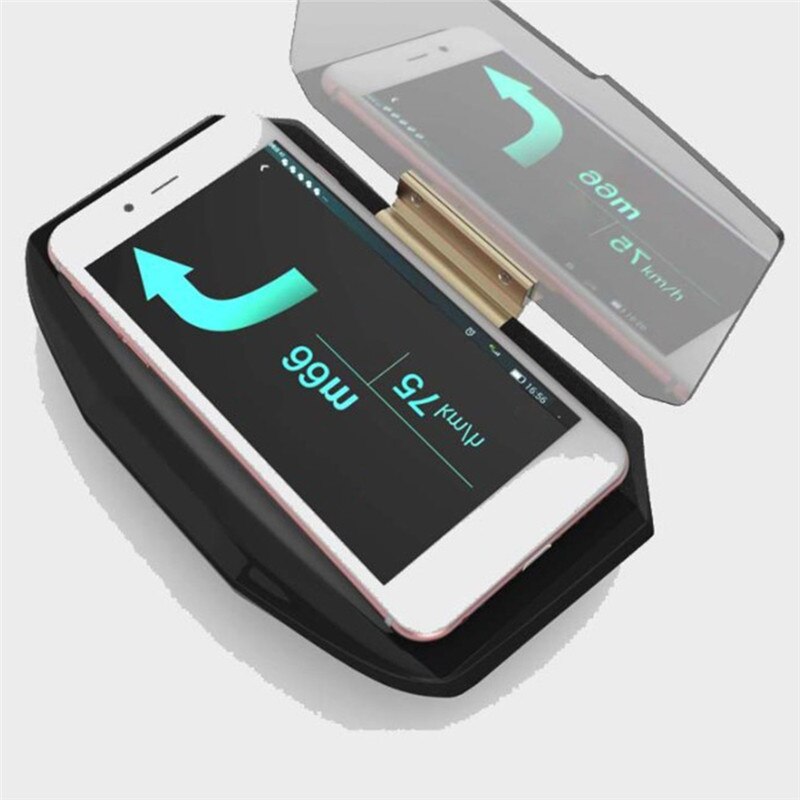 Proyector Universal de parabrisas para coche HUD Head Up soporte para teléfono móvil multifunción de 6,5 pulgadas para teléfono inteligente