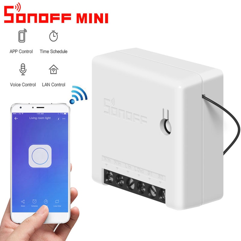 Sonoff Mini Smart Panel 433Mhz Afstandsbediening Diy Domotica Smart Switch Werken Met Alexa Google Thuis