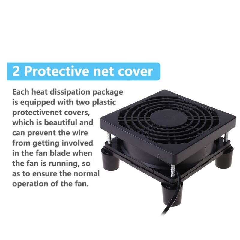 9Cm/12Cm Koelventilator Dc 5V Usb Voeding Stille Ventilator Voor Router Tv Set-top Box