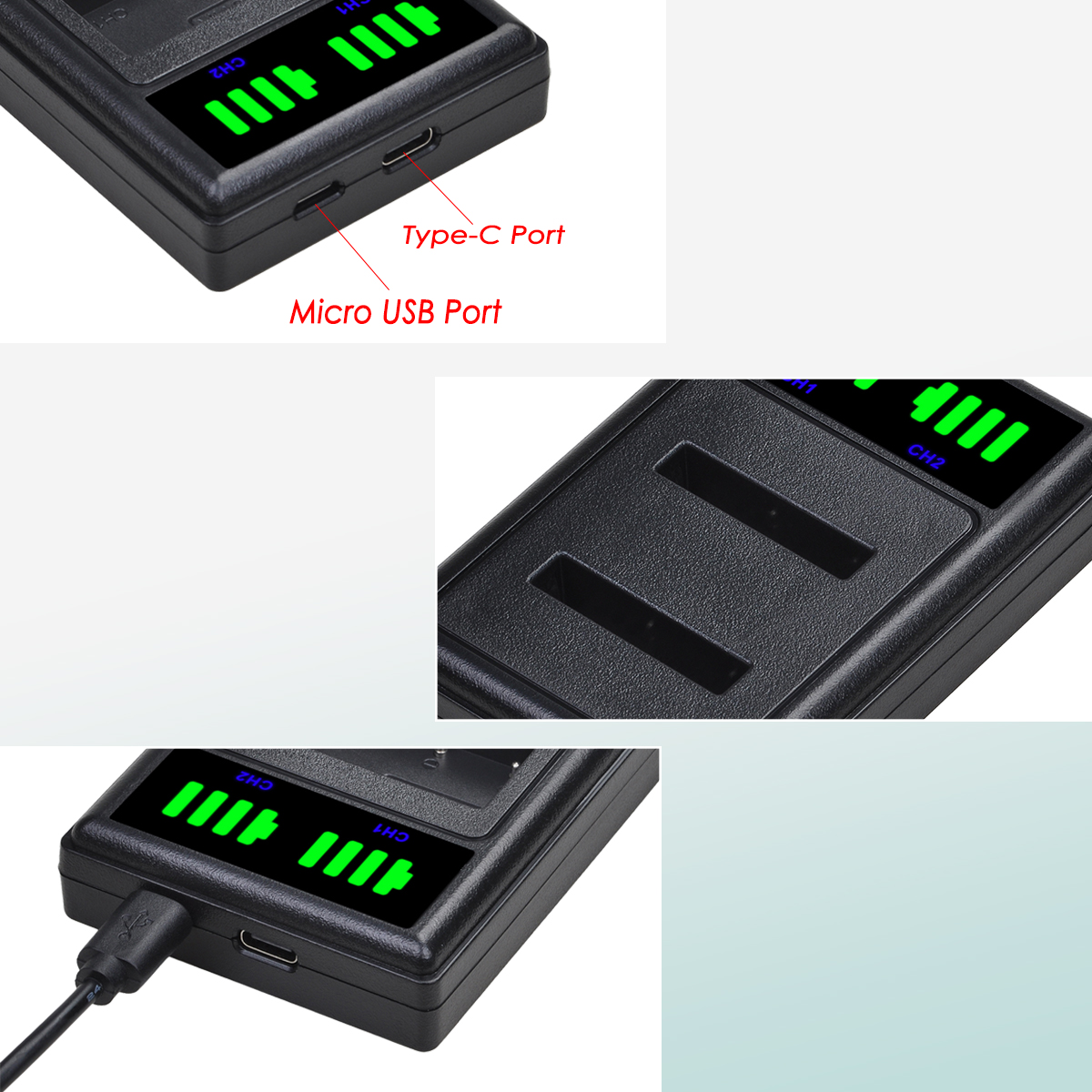 Hisewen EN-EL19 Enel19 NP-BJ1 Li-Ion Batterij + Led Dubbele Oplader Voor Nikon Coolpix S32 S33 S100 S2500 S2750 S3100 S3200 S3300 S3400