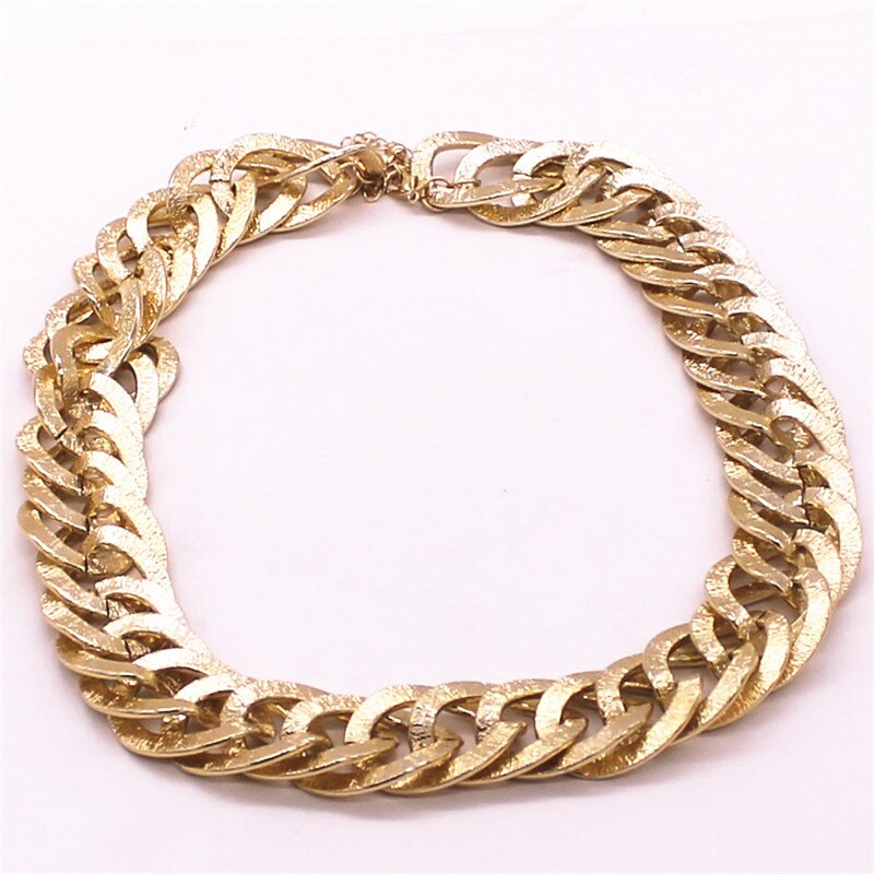 Retro exaggeration aluminum chain 50 centimeters long candy necklace foreign trade: A