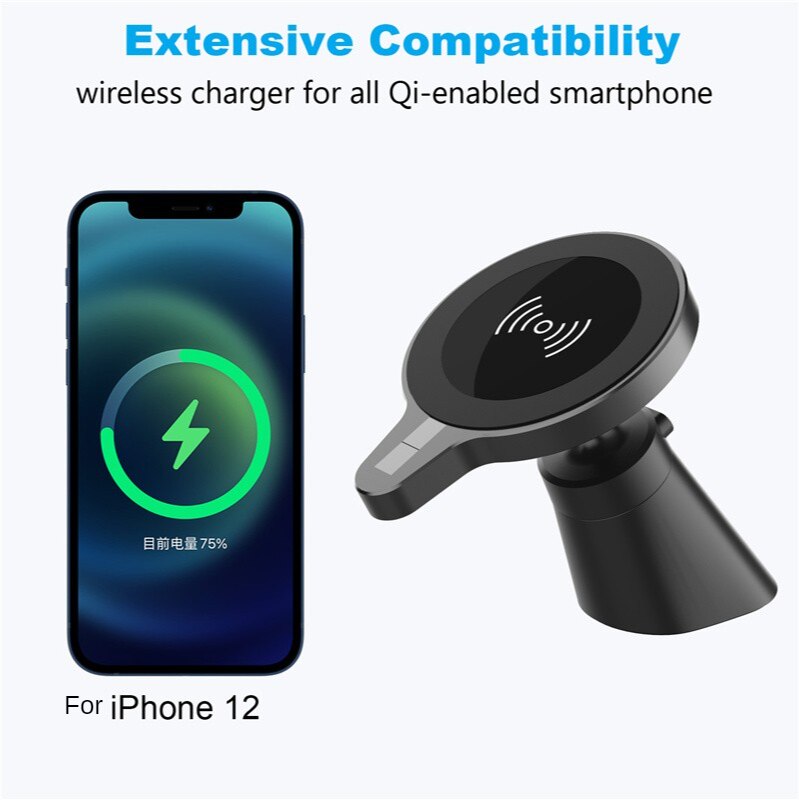 Magnetische Wireless Car Charger Mount Stand Voor IPhone12 Pro/Mini/Max Magsafe Snelle Opladen Draadloze Oplader Auto Telefoon houder