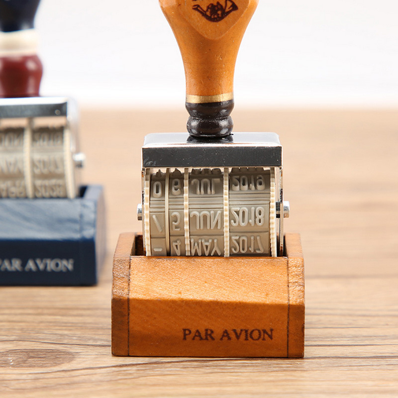 Wooden handle date DIY stamp DIY wooden rubber stamps for scrapbooking stationery standard stamp