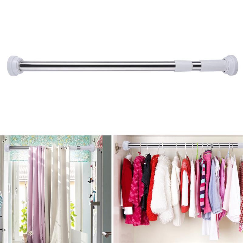 Ounona Rvs Badkamer Douche Gordijn Staaf Verstelbare Gordijn Tension Rod Kleerhanger Closet Organizer Storage Rack