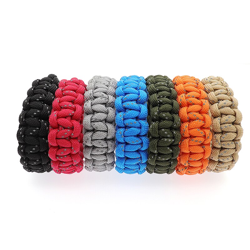 Adjustable Reflective Paracord Bracelet Handmade Braided Survival Bracelet