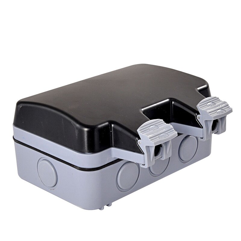 IP66 European Standard Waterproof Dual Power Socket Outlet Outdoor 16A 250V Wall Waterproof Dust-proof Electrical Outlet