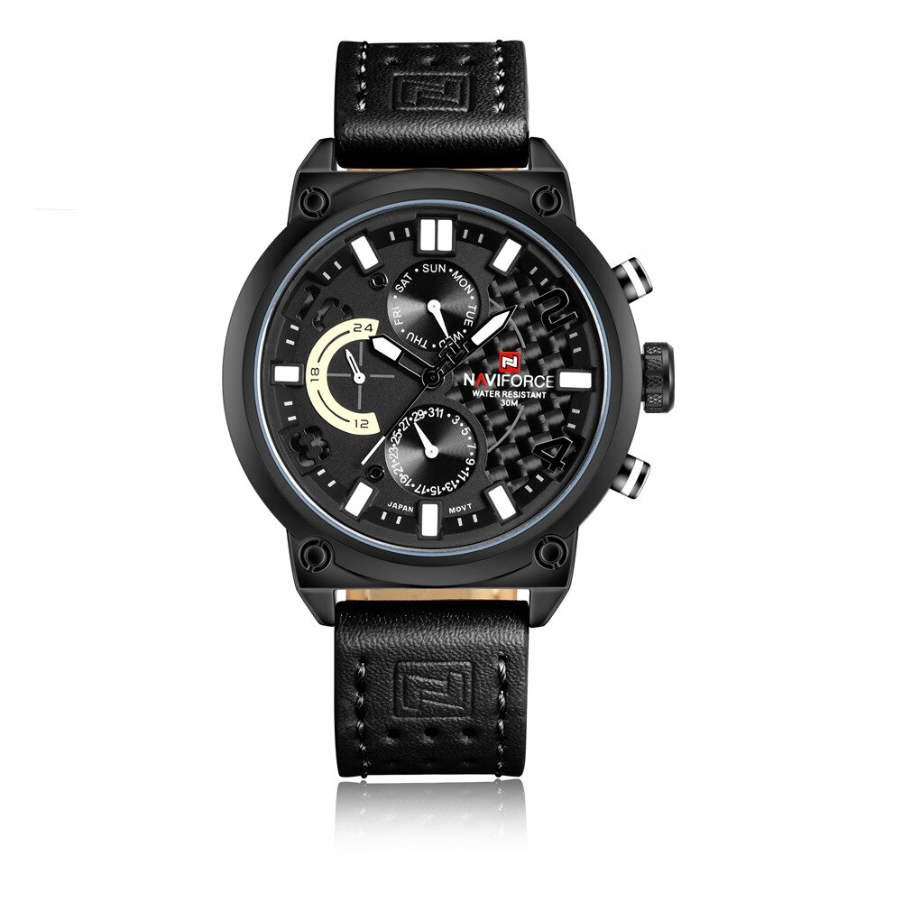 NAVIFORCE9068 Men's Water Belt Watch Quartz Watch Men's: Ivory