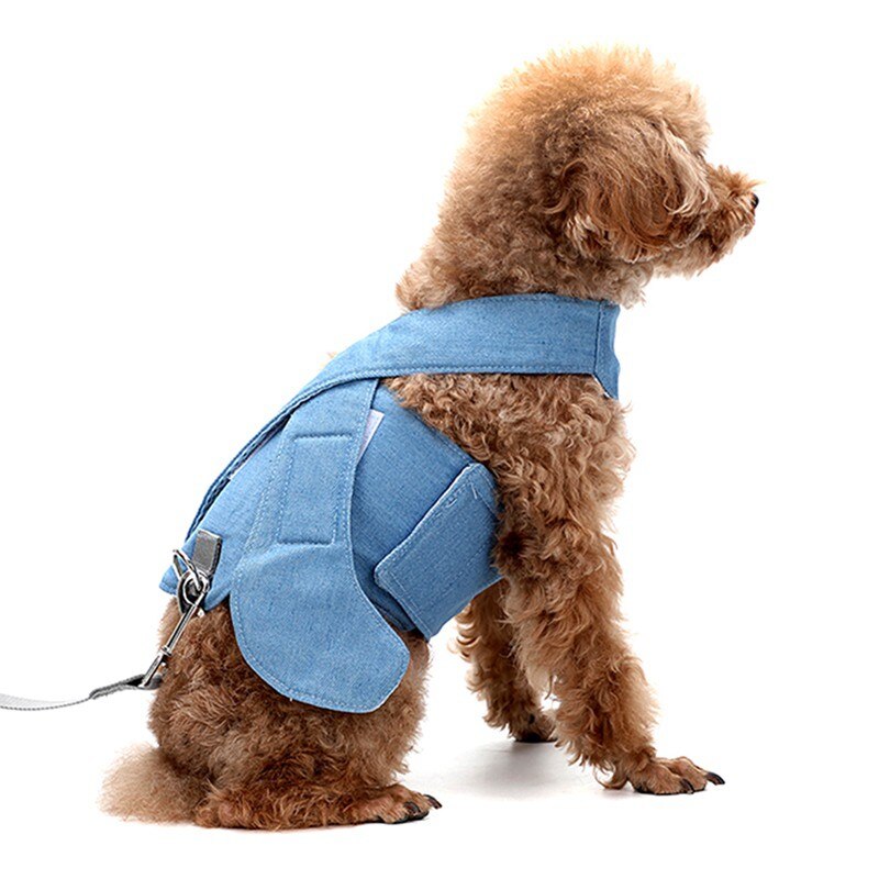 Aircraft Type Anti-leakage Breathable Small Dog Chest Harness Traction Rope Camisole Style Rope Walking Polyester + Mesh S-XL: L / L