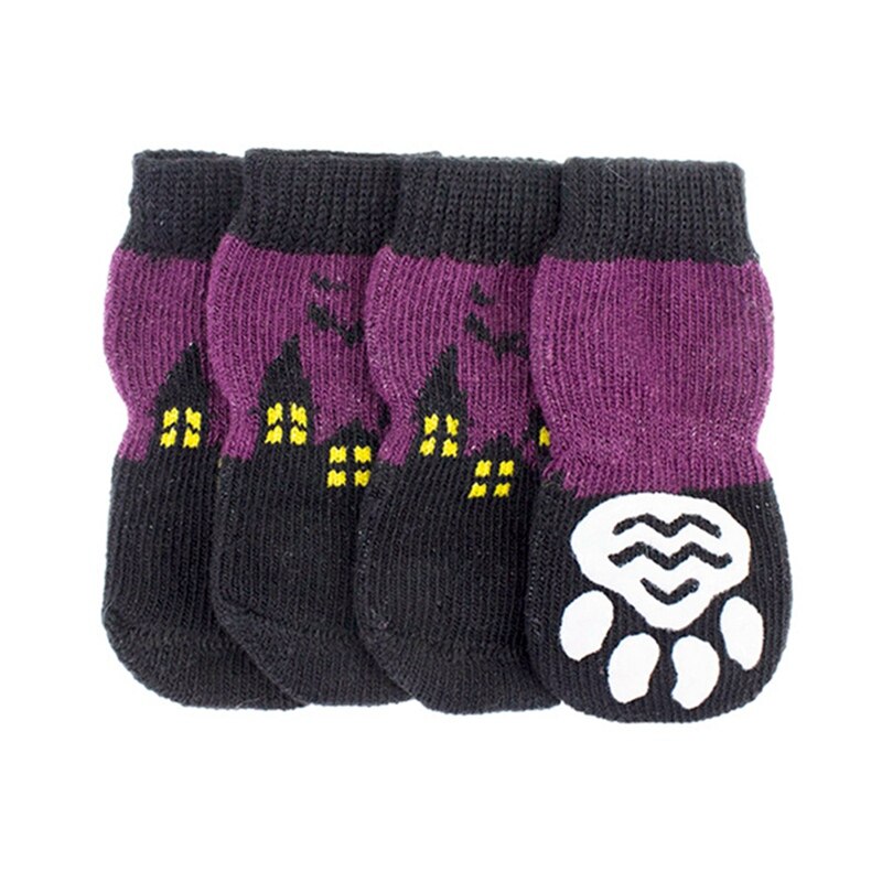 Halloween Huisdier Waterdichte Pompoen Sokken Anti-Slip Zool Poot Protectors Hond Sokken Kleine Medium Hond Vuil-Proof Voeten cover S/M/L/Xl: Z / S