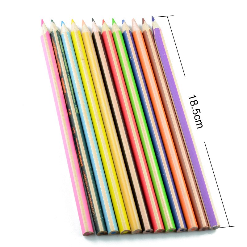 Creatieve Cartoon 12 Kleur Potloden Kinderen Graffiti Schilderen Pen Voor Kids Adult Diy Speelgoed Potloden School Craft Supply: 7.4inch12
