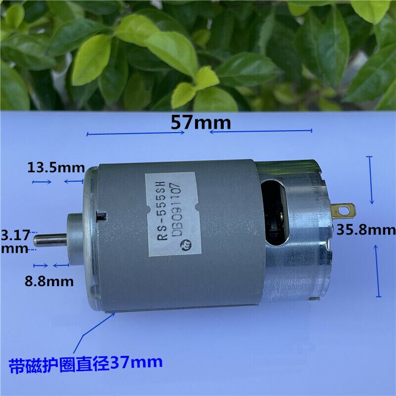 MABUCHI RS-555SH-3250/75 silnik DC 12V 14.4V 18V 24V 12500RPM wysokiej prędkości duży za chwilę obrotowy z wentylatorem chłodzącym dla elektryczny wiertarka