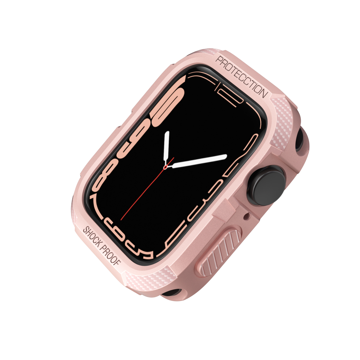Couvercle robuste pour coque Apple Watch série 7, 44mm 40mm 45mm 41mm se 6 5 4 3, protecteur d&#39;écran TPU, accessoire iWatch: Pink / 38mm or 40mm or 41MM