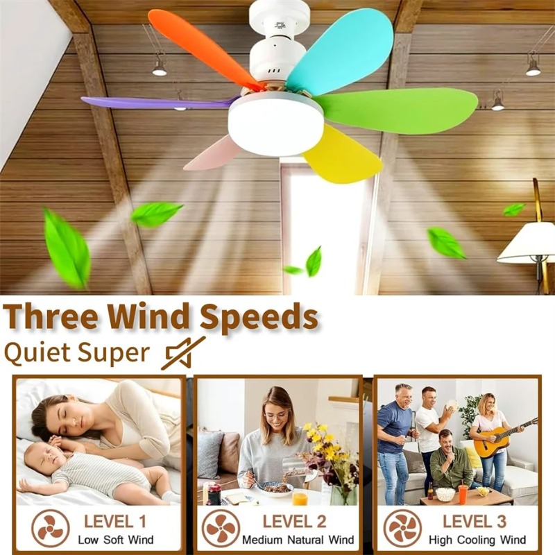 Plafondventilator in lichtfitting met afstandsbediening E27/E26 gloeilamp kleine ventilatorarmaturen combo voor badkamer slaapkamer terras