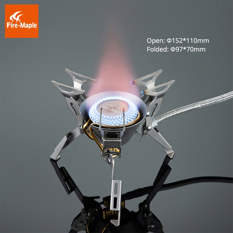 Fire Maple Titanium Gas Burners Camping Equipment Ultralight Foldable Burners FMS-100T Split Gas Stove Outdoor Camping Stoves