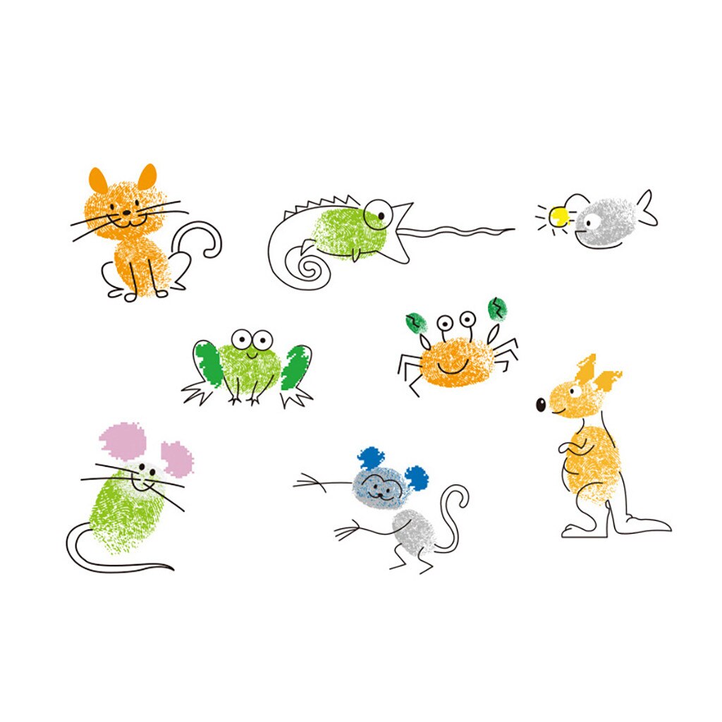 Washable Watercolor Paints Children's Finger Paints Graffiti Painting 8 Colors Art Set 180ml Drawing Art Supplies