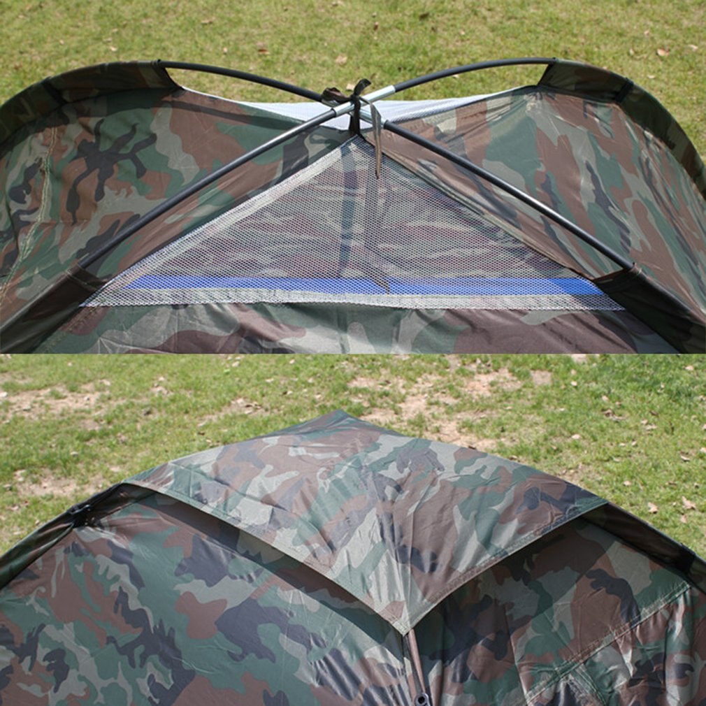 Outdoor Portable Beach Tent Camouflage Camping Tent for 2 Person Ultralight Single Layer