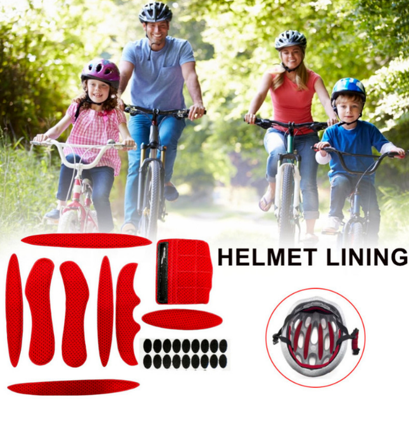 Kit de acolchado interior para casco, almohadilla de repuesto de espuma sellada de esponja para motocicleta, bicicleta, casco de ciclismo, forro interior anticolisión,
