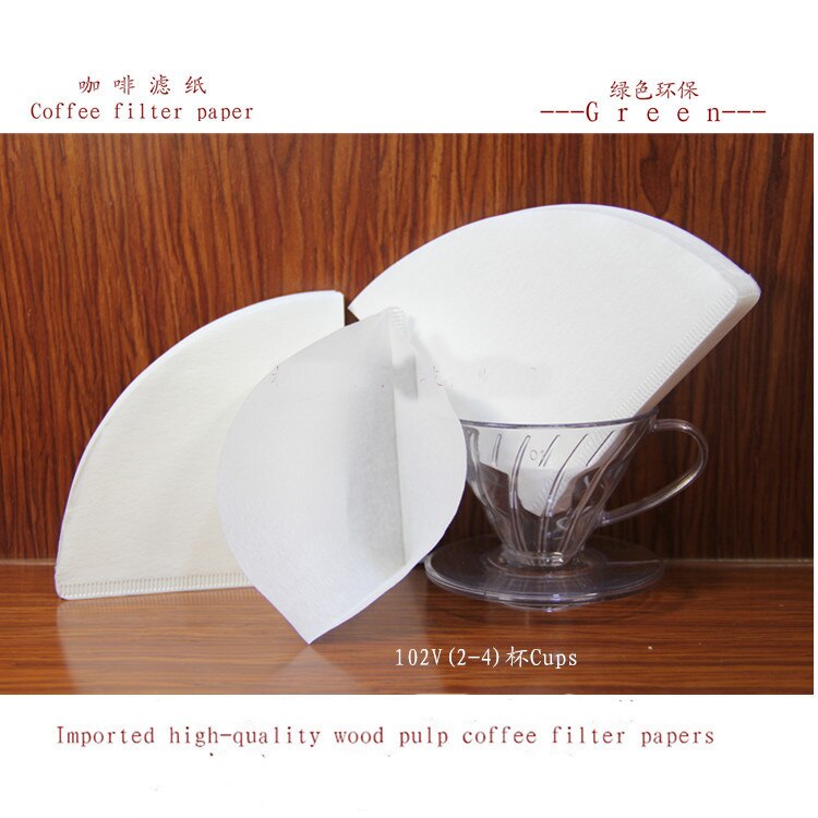 wood pulp coffee filter paper/drip coffee maker paper filterhand drip brewer paper coffee filter 100pcs
