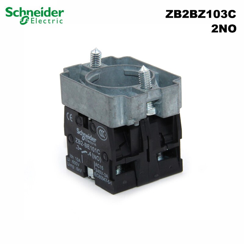 Schneider Electric ZB2BZ101C 102C 103C 105C button with basic contacts ZB2-BZ103C metal base + 1NO/1NC/2NO/1NO+1NC brand: ZB2BZ103C