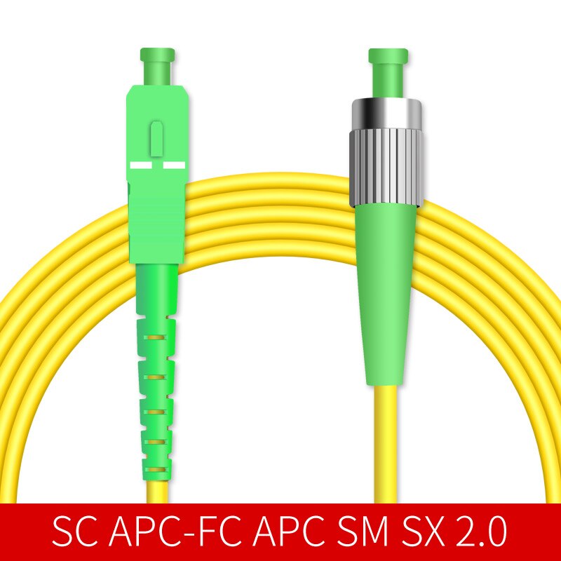 Optische faser patchkabel 1m 9/125 652D simplex SC/APC FC/APC LC/APC Zopf FTTH CATV Optic patchkabel: SC APC-FC APC 1M