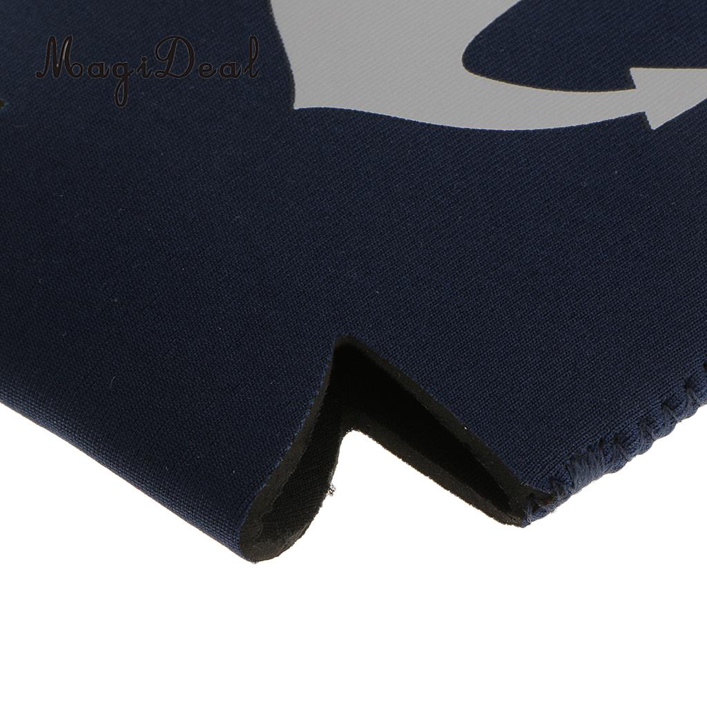 MagiDeal 2Pcs Neoprene Nautical Anchor Soda Beer Bottle Tin Can Cooler Chilling Sleeve Holder for Theme Party Novelty Toy