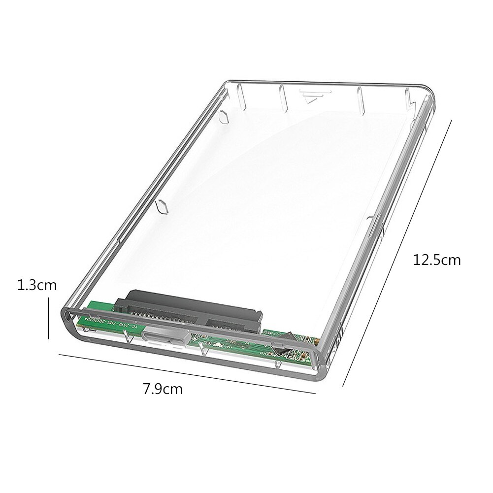 USB3.0 a SATA3.0 carcasa de disco duro externo carcasa con Cable para 2,5 pulgadas HDD y SSD SATA interfaz Gard claro caja