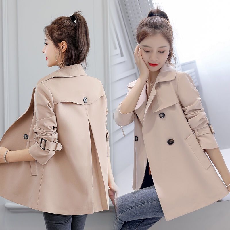 Kvinner casual trench høst vindjakke casual løs safari klær stativ krage snøring kvinne trench coat