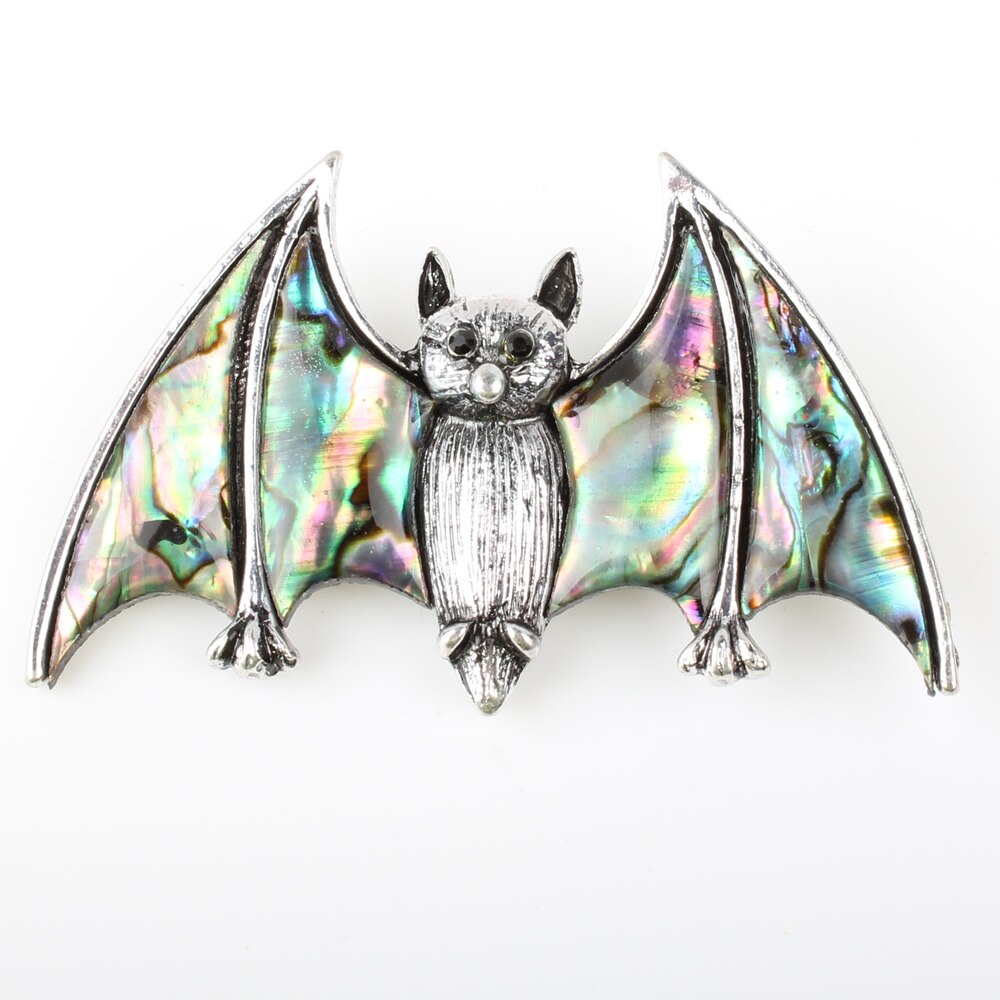 Broche en forme de chauve-souris, d'ormeau naturel, pour la fabrication de bijoux, accessoires, pour hommes et femmes, à la sauvage, bijoux à bricoler soi-même: 3