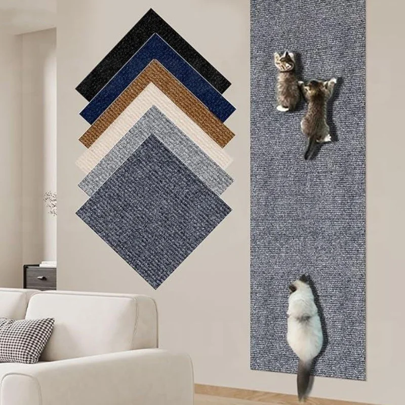 Protector de sofá rascador para gatos, 7 colores, almohadilla rascadora para gatos, protección de tablero, alfombra autoadhesiva recortable, alfombrilla rascadora para gatos DIY