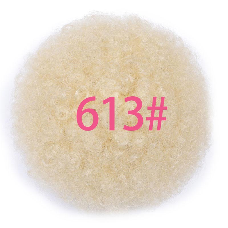 Miss paryk kort krøllet hestehale snoretræk høj puf klip i hårforlængelser syntetisk afrikansk amerikansk afro frisure: #30