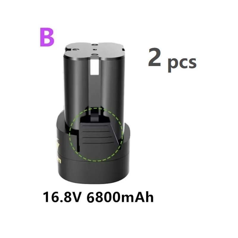 16.8V 6800mAh Lithium Battery 18650 Li-ion Battery Power Tools accessories For Cordless Screwdriver Electric Drill Batter: Red