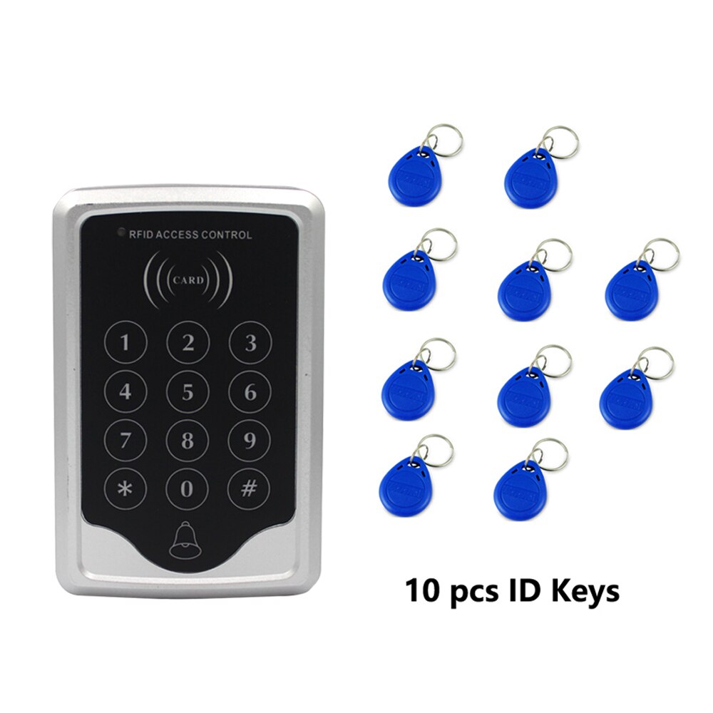 1000 User 125KHz Proximity Access Controller System Opener Door Digital Panel Electronic Door Lock Smart Reader Keypad: C10 and 10 key