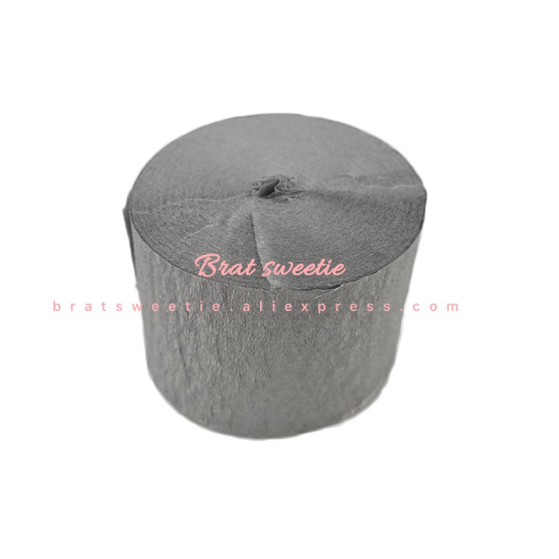 4.5Cm * 25Cm Crêpepapier Streamers Decoratieve Crinkled Diy Ambachtelijke Bloem Maken Wikkelen Verjaardag Bruiloft Achtergrond Decoation: silver Crepe